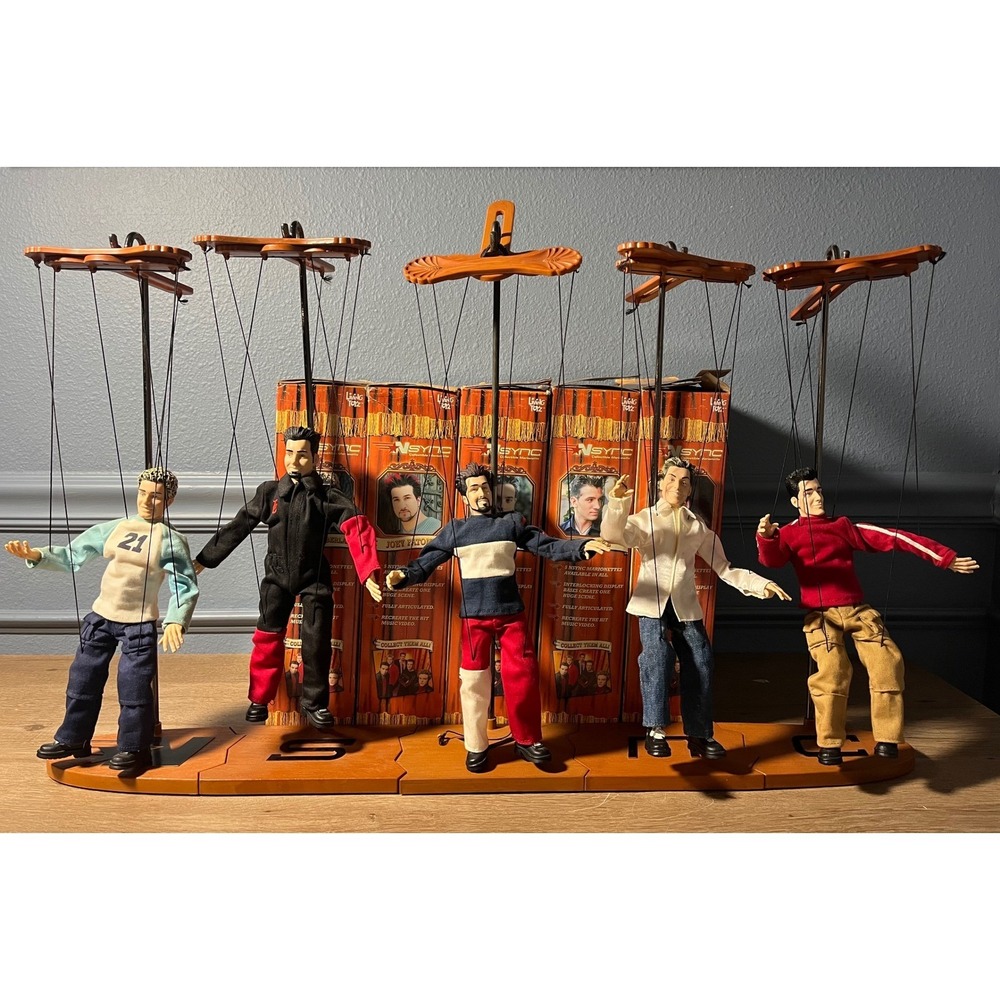 NSYNC Collectible Marionettes by Living Toyz 5 Piece Boy Band Set READ‎